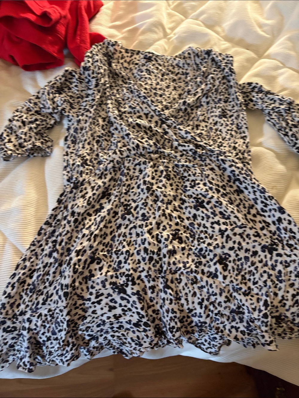 Dex Leopard-Style Top in Black & Cream